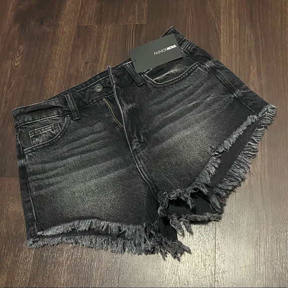 Woman’s High Cut Cheeky Super Frayed Hem Fashion Nova Jean Shorts - Picture 9 of 9